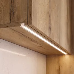 ZARIA Aluminium-Abdeckleiste für LED-Beleuchtung mit milchiger Abdeckung / Weiß matt