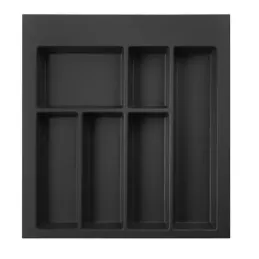 Besteckeinsatz für Schublade PEGAS / Schwarz matt