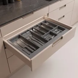 Besteckeinsatz für Schublade PEGAS / Grau