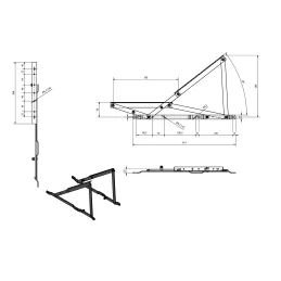 Hebemechanismus mit Feder für den Stauraum des Sofas / Anthrazit