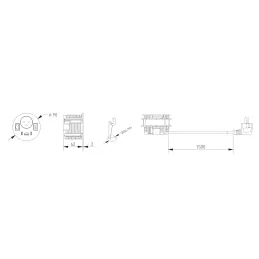 Büro-Tischsteckdose OFFICE SMART 80 SCHUKO 1x230V + USB A-C + HDMI + Rj45 / Schwarz