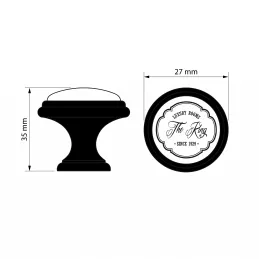 Knopf KING / Schwarz