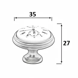 Knopfgriff VIAMO CLOCK / Braun Metallic