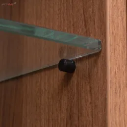 Glasbodenhalter mit Dichtung – 100 Stück / Schwarz