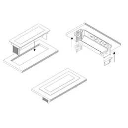 Ausklappbare Steckdose AMBIENTE SCHUKO 3x230V + USB A-C / Edelstahl