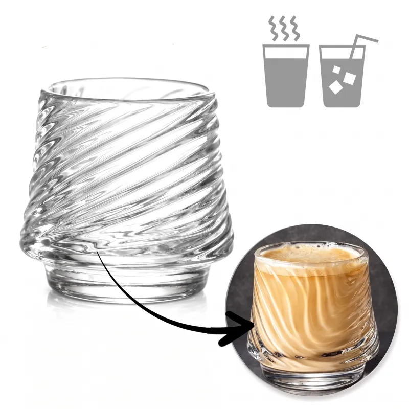 Borosilikatglas Kaffeeglas GROOVE 150 ml / Transparent