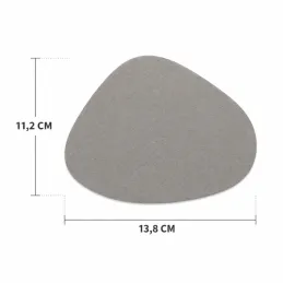 Set mit 4 Untersetzern für Tassen und Gläser LANIO 110 x 140 mm / Beige