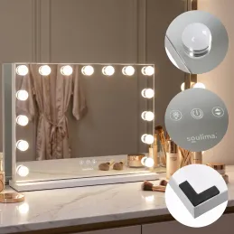 Kosmetikspiegel mit LED-Beleuchtung MELANIA / Weiß