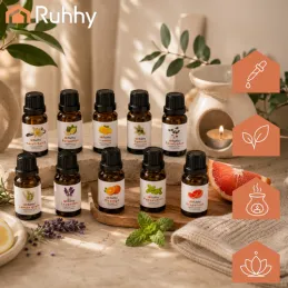 Set mit 10 Duftölen für Aromadiffusoren / 15 ml
