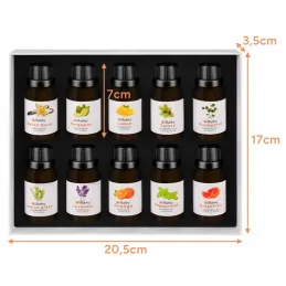 Set mit 10 Duftölen für Aromadiffusoren / 15 ml