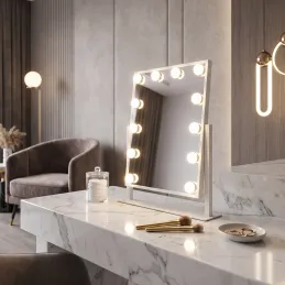 Kosmetikspiegel mit LED-Beleuchtung MELANIA MINI / Weiß