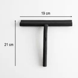 Wasserschaber mit Halterung für Glaswand / Schwarz