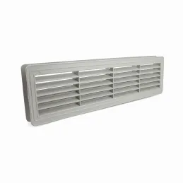 Beidseitiges Lüftungsgitter für Türen 430 x 115 mm / Grau