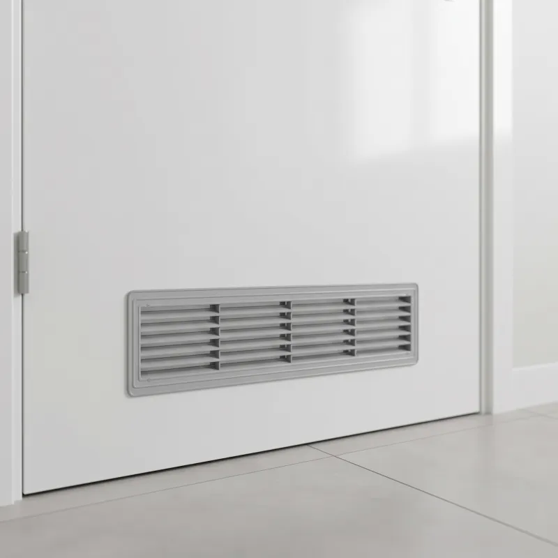 Beidseitiges Lüftungsgitter für Türen 430 x 115 mm / Grau