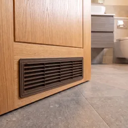 Beidseitiges Lüftungsgitter für Türen 430 x 115 mm / Dunkelbraun