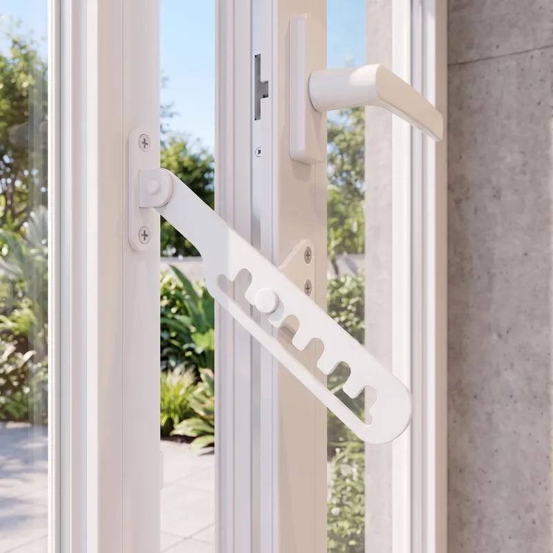 Fensterblockierbeschläge - 2 Stück / Weiß