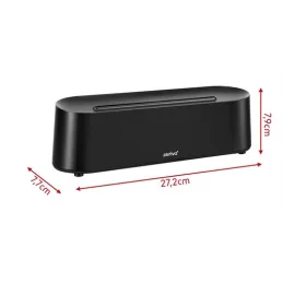 LED Aroma-Diffusor mit Flammeneffekt GALO / Schwarz