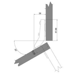 Scharnier 30° SLIDE-ON