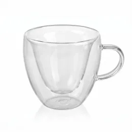 Thermo-Kaffeebecher HEART 240 ml / Transparent