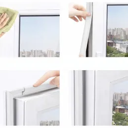 Selbstklebende Dichtung für Fenster und Türen 4000 mm / Weiß