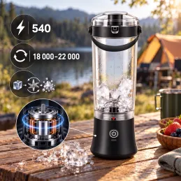 USB elektrischer Mixer ARIANO für Smoothies und Cocktails 600 ml / Schwarz