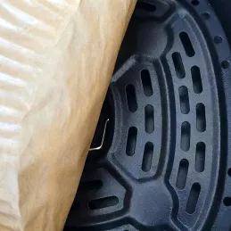 Set mit 50 runden Papier-Einlagen für die Fritteuse