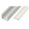 Profil für LED-Streifen in Aluminiumfarbe, geeignet für Küchenunterschränke. Das Profil ist für die Oberfläche bestimmt..