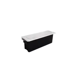 Ausziehbare elektrische Steckdose HOPBOX FRENCH / Gebürstetes Aluminium