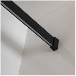 SLIM Kleiderstange für LED-Streifen mit Abdeckung / Schwarz